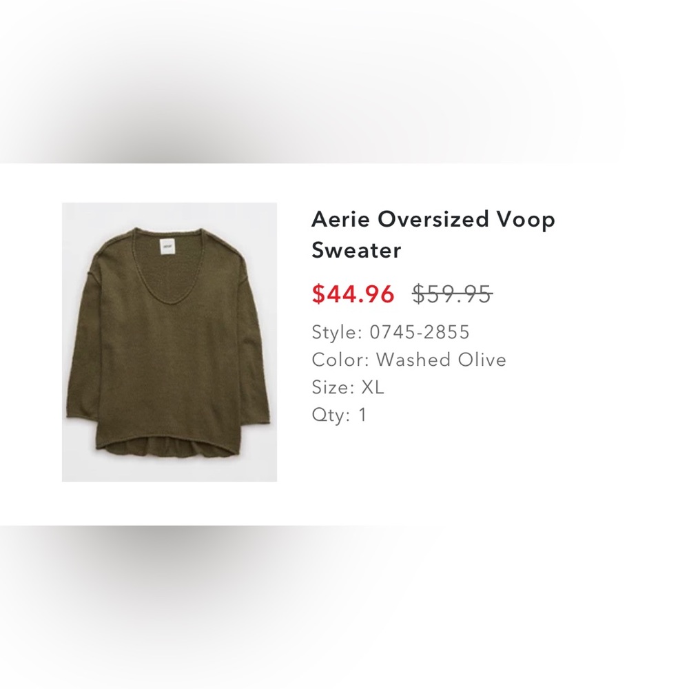 Aerie Oversized Voop Sweater